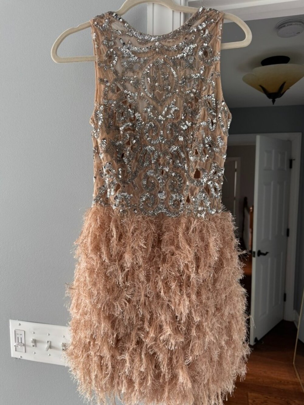 ASOS Sequin feather dress